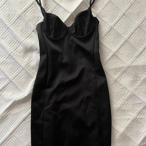H&M Black Satin Dress